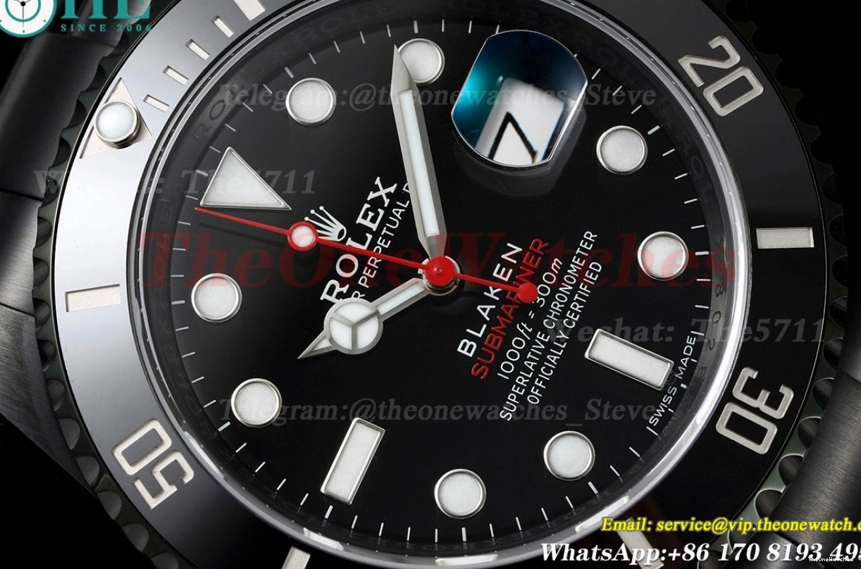 Dot SS Submariner 40mm Black VS3135 DLC V6F Blaken 0416